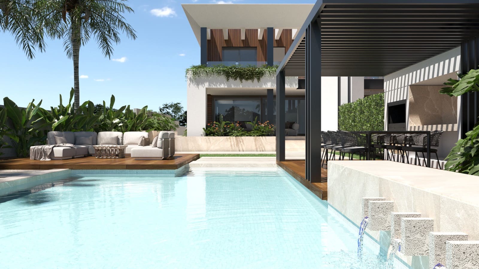 4 soveværelse Semi-Rækkehus til salg i Los Balcones med swimmingpool - € 945.000 (Ref: 8311899)