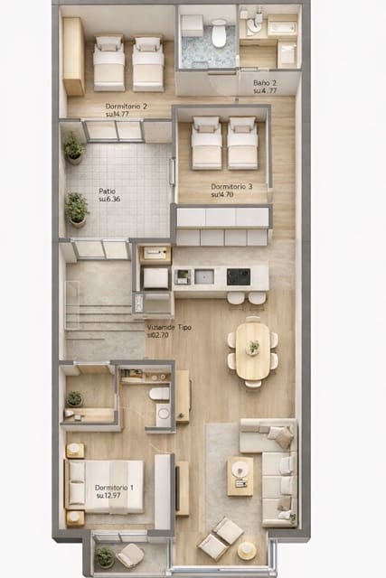 Apartamento de 3 habitaciones en Guardamar del Segura en venta - 295.000 € (Ref: 9628010)