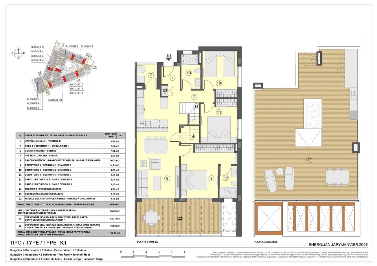 3 sypialnia Penthouse na sprzedaż w Los Balcones z basenem - 283 000 € (Ref: 9720732)