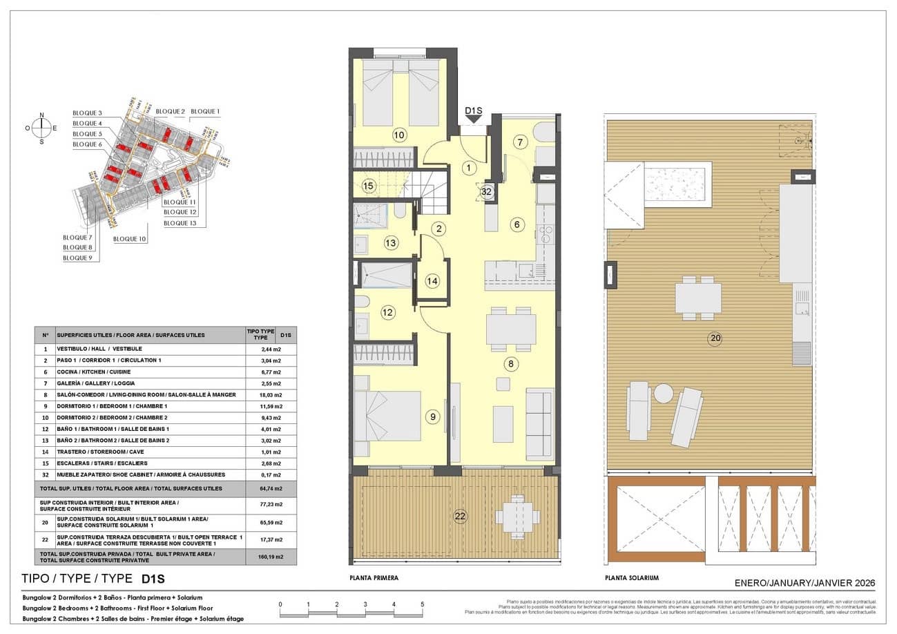 2 sypialnia Penthouse na sprzedaż w Los Balcones z basenem - 283 000 € (Ref: 9720733)
