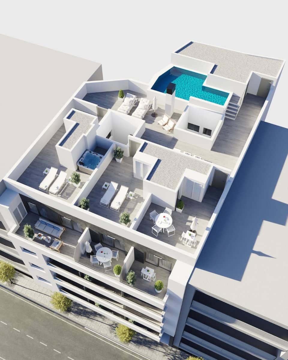 Apartamento de 2 habitaciones en Torrevieja en venta con piscina garaje - 299.000 € (Ref: 9902031)