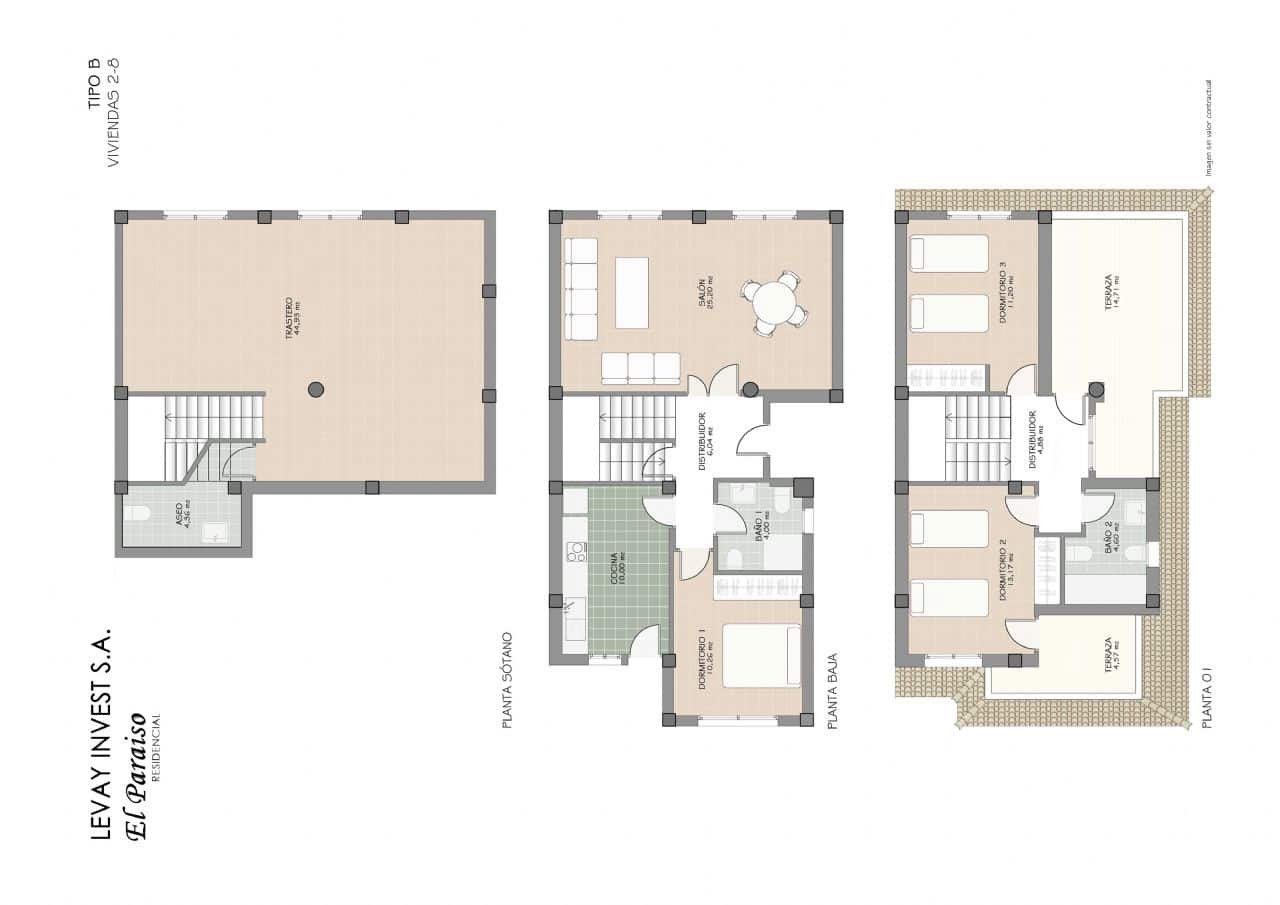 Pareado de 3 habitaciones en Aguas de Busot / Aigües en venta con piscina garaje - 199.900 € (Ref: 9912512)