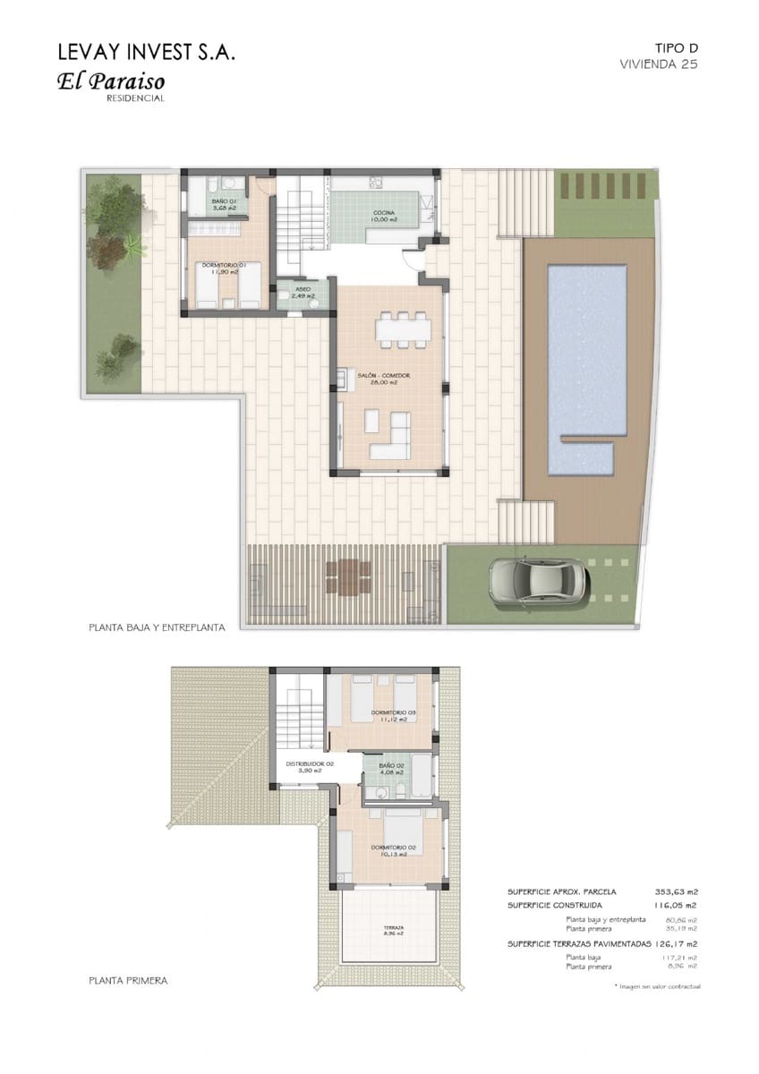 Pareado de 3 habitaciones en Aguas de Busot / Aigües en venta con piscina garaje - 199.900 € (Ref: 9912512)