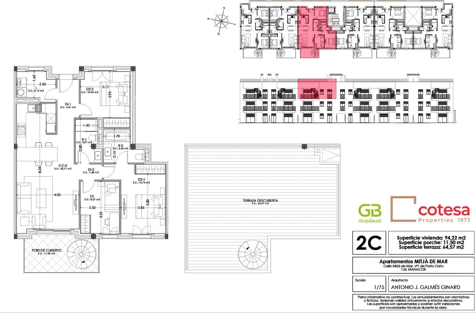 3 soveværelse Lejlighed til salg i Portocristo / Port de Manacor med swimmingpool garage - € 519.200 (Ref: 9066664)