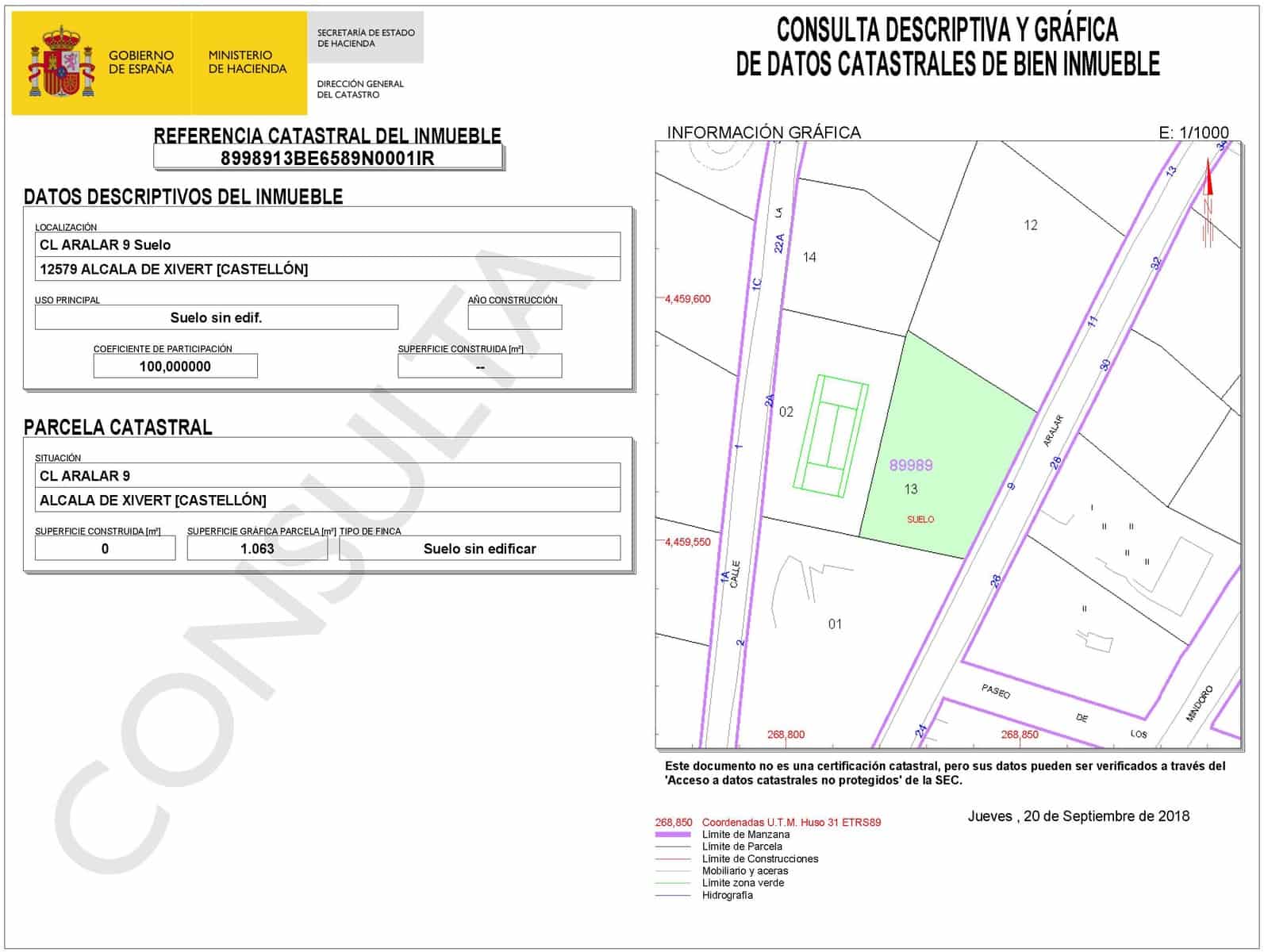Byggegrund til salg i Alcossebre - € 220.000 (Ref: 4153017)