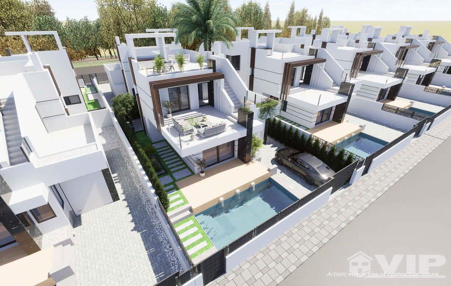 3 sypialnia Willa na sprzedaż w Los Alcazares z basenem garażem - 587 800 € (Ref: 9941258)