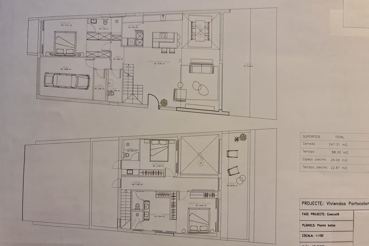 3 slaapkamer Rijtjeshuis te koop in Portocolom met zwembad garage - € 1.750.000 (Ref: 10165403)