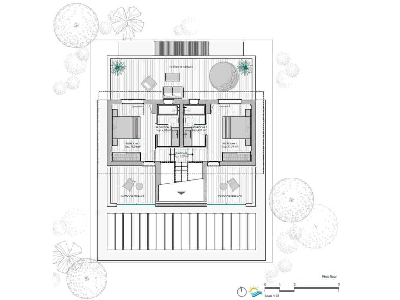 3 soveværelse Semi-Rækkehus til salg i Cala Romantica med swimmingpool - € 795.375 (Ref: 7704726)