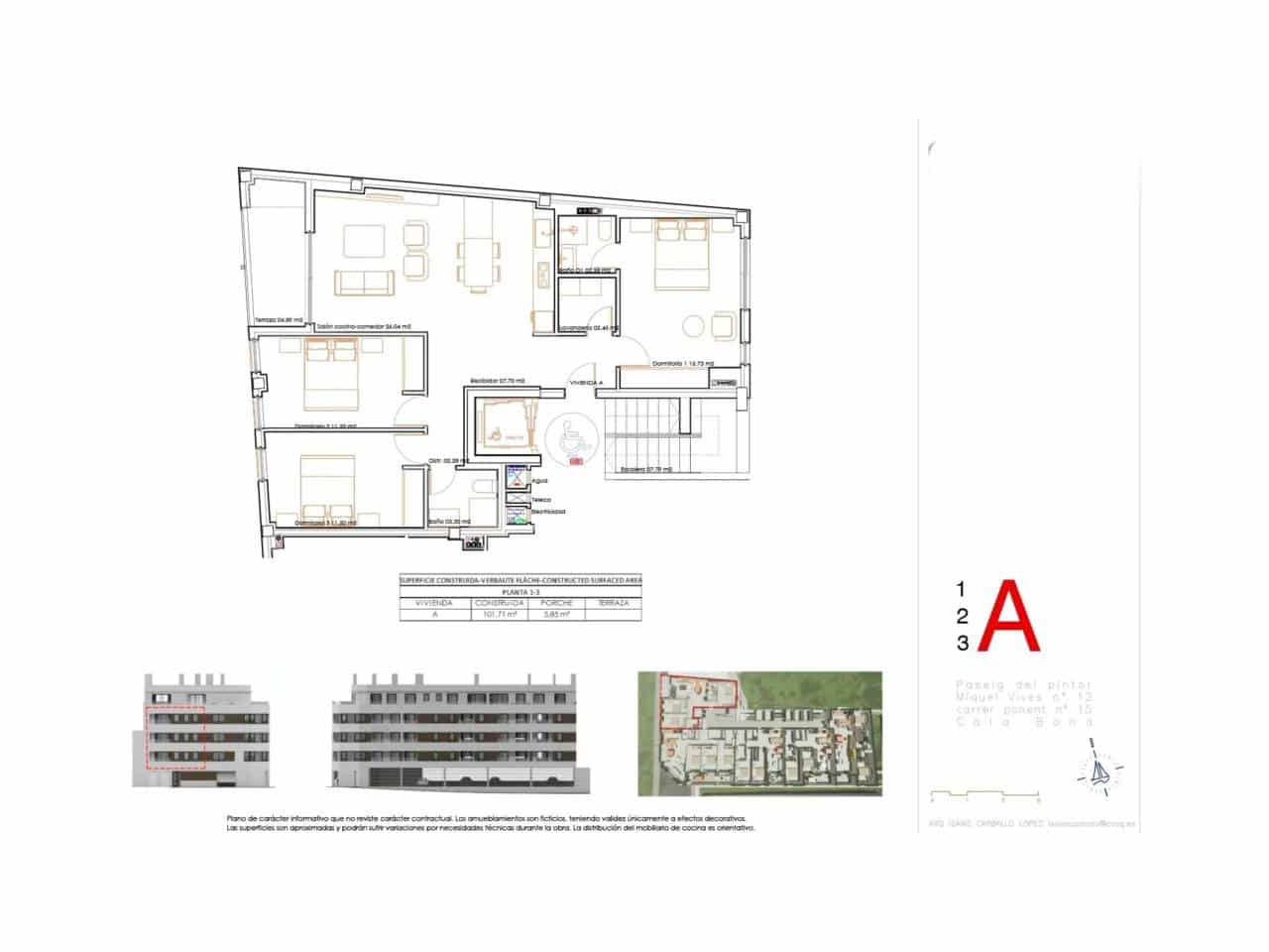 3 soveværelse Lejlighed til salg i Costa de los Pinos med garage - € 320.000 (Ref: 8751882)