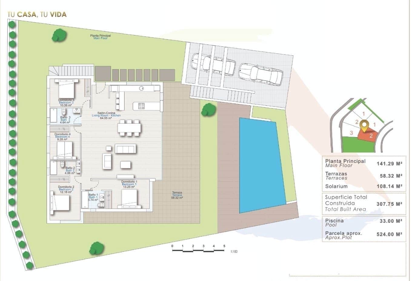 4 bedroom Villa for sale in Finestrat with pool - € 680,000 (Ref: 7740739)