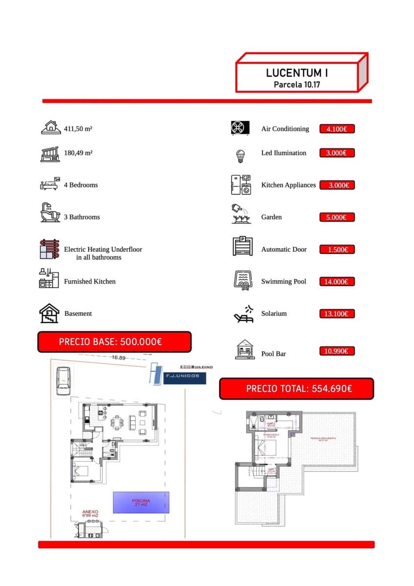 4 bedroom Villa for sale in Polop with pool - € 500,000 (Ref: 8420989)