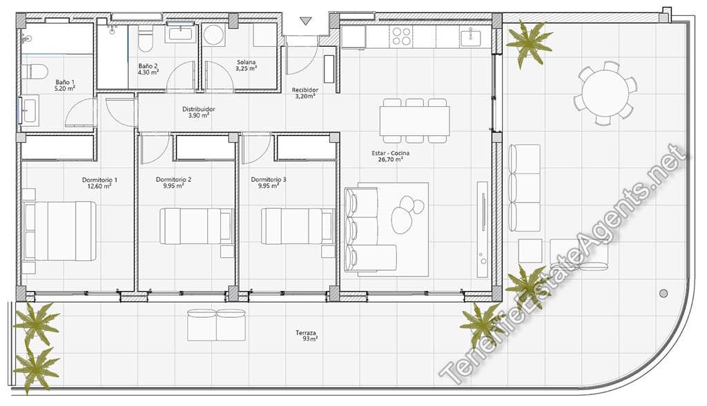 3 soverom Leilighet til salgs i Costa Adeje med svømmebasseng - € 1 295 000 (Ref: 8671623)