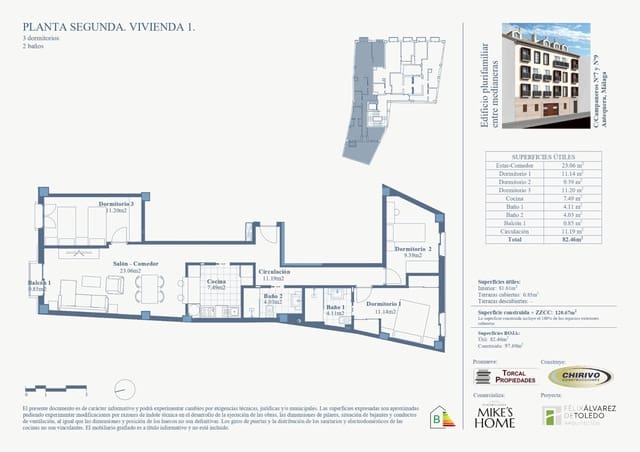 3 soveværelse Lejlighed til salg i Antequera - € 247.000 (Ref: 9585330)