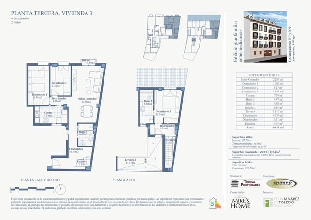 3 soveværelse Byhus til salg i Antequera - € 278.500 (Ref: 9590659)