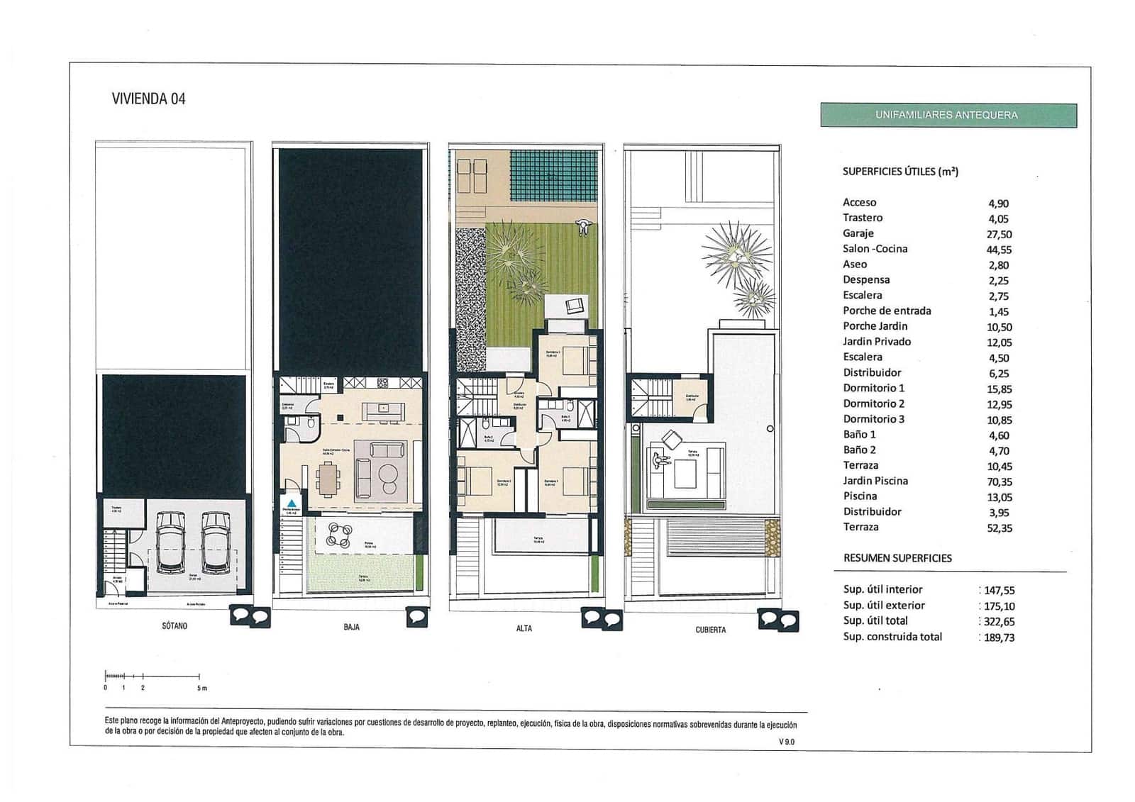 3 sypialnia Willa na sprzedaż w Antequera z basenem garażem - 369 000 € (Ref: 9972785)