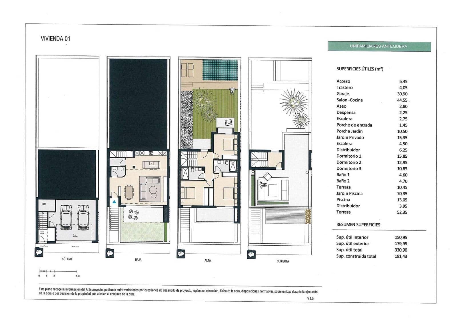 3 sypialnia Willa na sprzedaż w Antequera z basenem garażem - 369 000 € (Ref: 9972786)