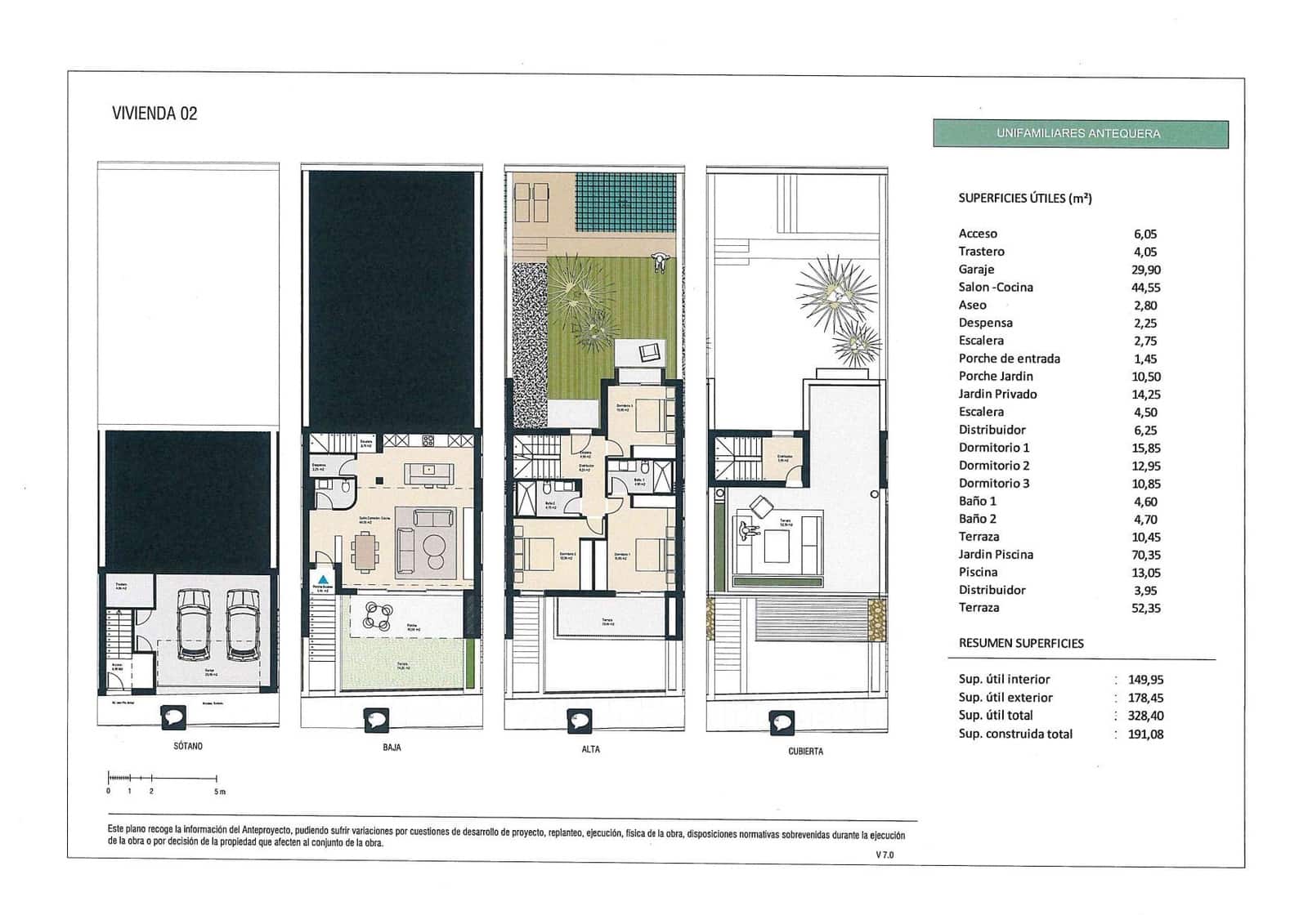 Chalet de 3 habitaciones en Antequera en venta con piscina garaje - 369.000 € (Ref: 9972788)