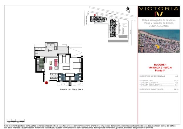 Apartamento de 2 habitaciones en Les Bassetes - El Marjal, Dénia en venta con piscina - 269.000 € (Ref: 8212072)