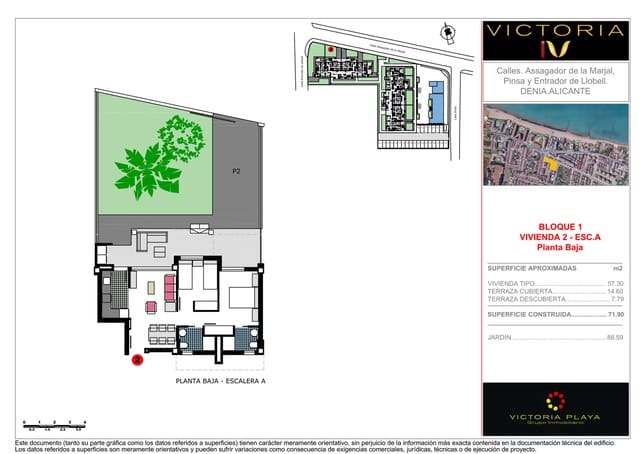 2 camera da letto Appartamento in vendita in Les Bassetes - El Marjal, Dénia con piscina - 325.000 € (Rif: 8212072)