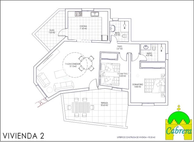 2 soveværelse Villa til salg i Turre med swimmingpool - € 230.000 (Ref: 8100169)