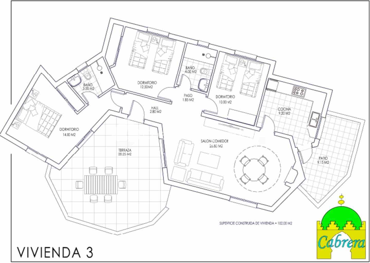 3 sovrum Villa till salu i Turre med pool - 245 000 € (Ref: 8100170)