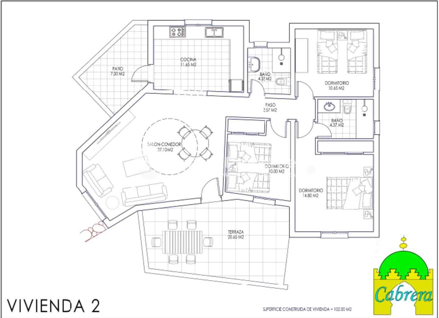 3 sovrum Villa till salu i Turre med pool - 245 000 € (Ref: 8100170)