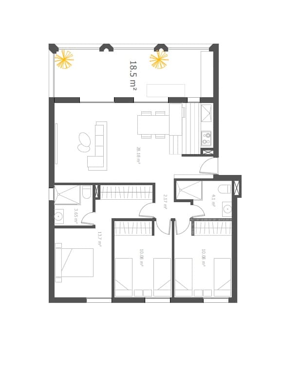 Apartamento de 3 habitaciones en Montiboli en venta con piscina garaje - 500.000 € (Ref: 10026757)