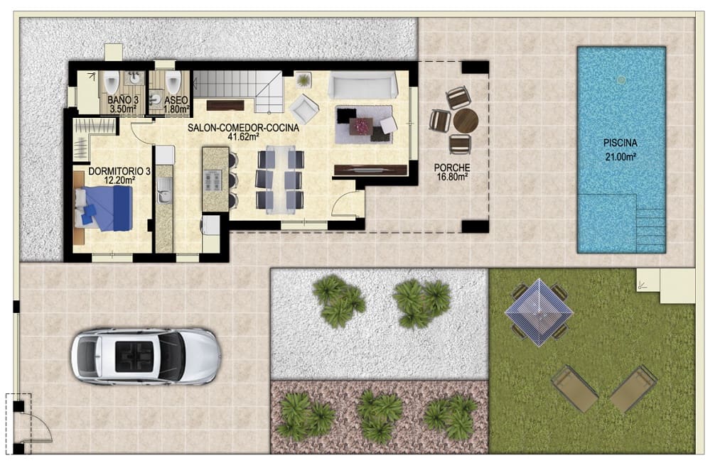 3 soveværelse Villa til salg i Polop med swimmingpool garage - € 598.000 (Ref: 9000877)