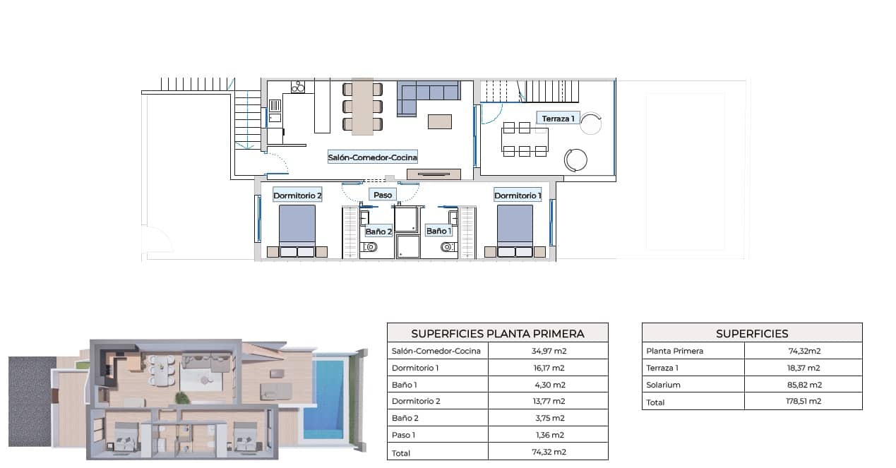 Apartamento de 2 habitaciones en Finestrat en venta con piscina garaje - 389.900 € (Ref: 9185033)
