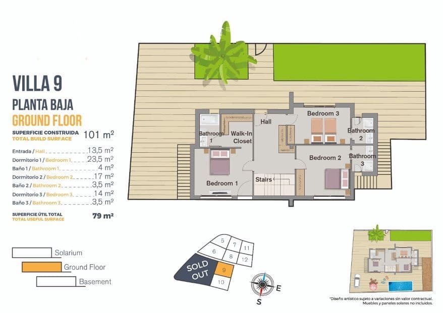 3 makuuhuone Huvila myytävänä paikassa Finestrat mukana uima-altaan 
autotalli - 650 000 € (Ref: 9424305)