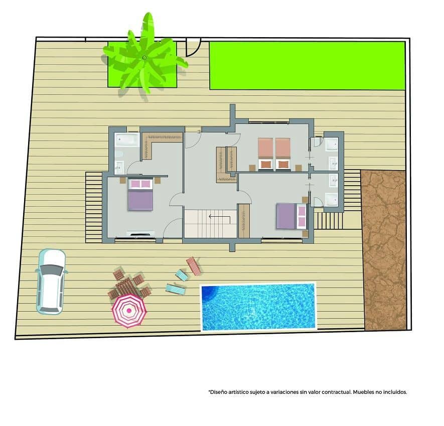 3 makuuhuone Huvila myytävänä paikassa Finestrat mukana uima-altaan 
autotalli - 650 000 € (Ref: 9424305)