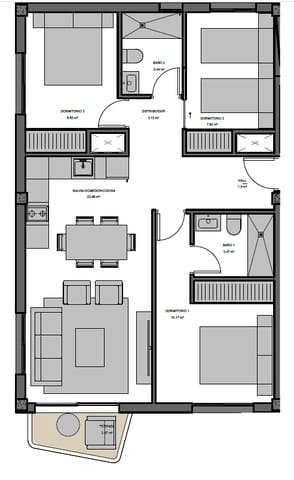 3 soveværelse Lejlighed til salg i El Campello med swimmingpool garage - € 420.000 (Ref: 9849017)