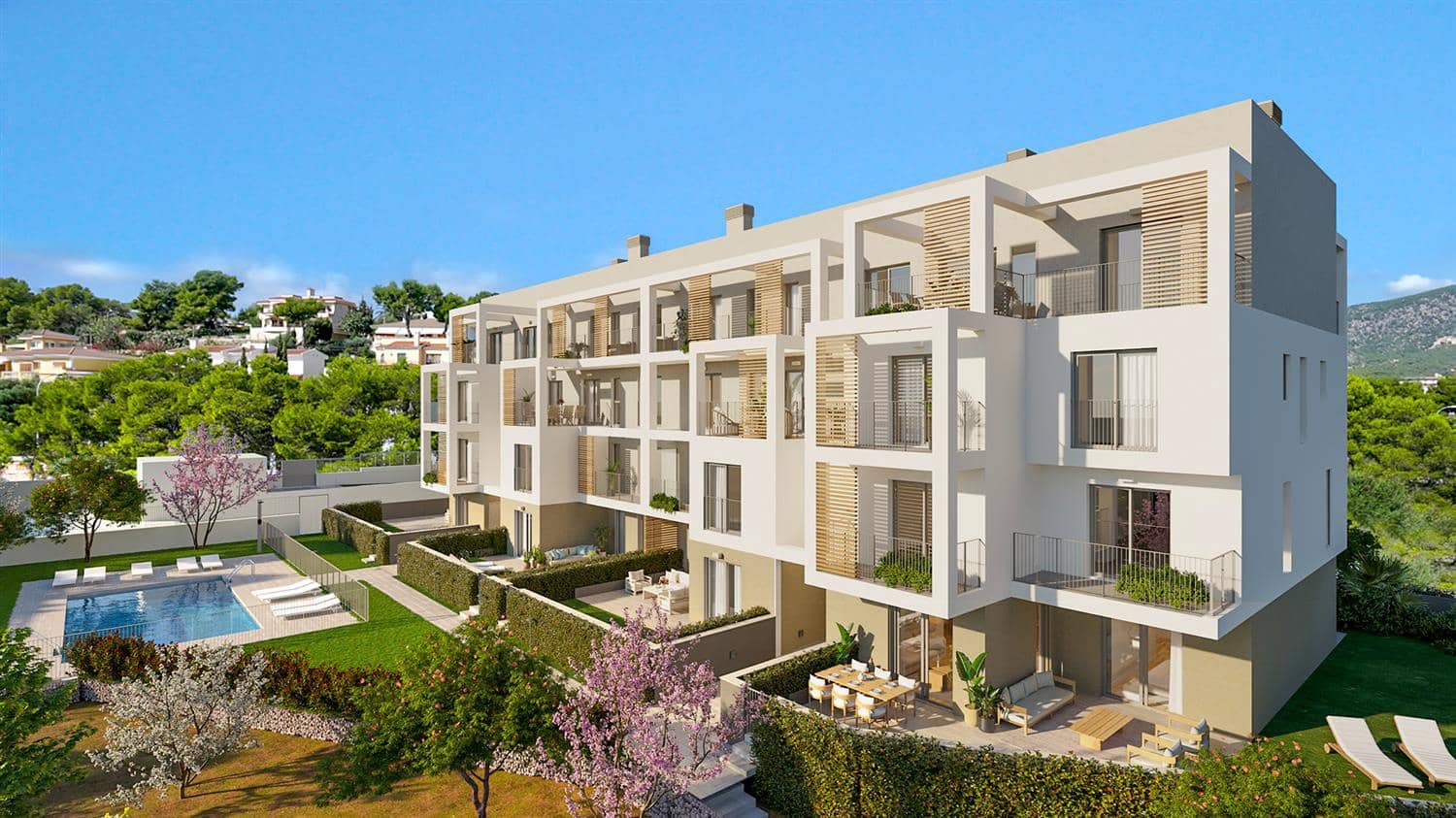 3 sypialnia Apartament na sprzedaż w Palmanova z basenem garażem - 755 000 € (Ref: 8397173)