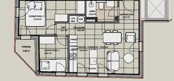 2 Zimmer Wohnung zu verkaufen in Palma de Mallorca - 525.000 € (Ref: 9893472)
