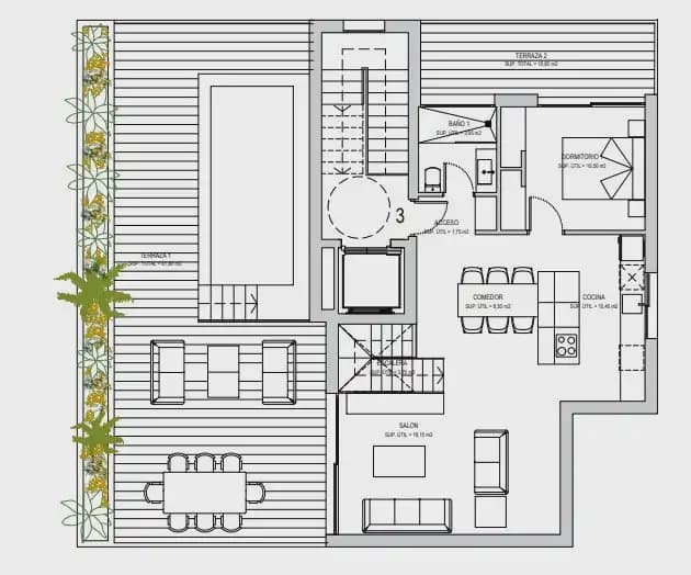 3 soverom Penthouse til salgs i Ses Salines med garasje - € 995 000 (Ref: 9893485)