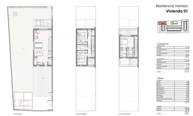 3 bedroom Terraced Villa for sale in Las Marinas / Les Marines, Dénia - € 595,000 (Ref: 8556649)