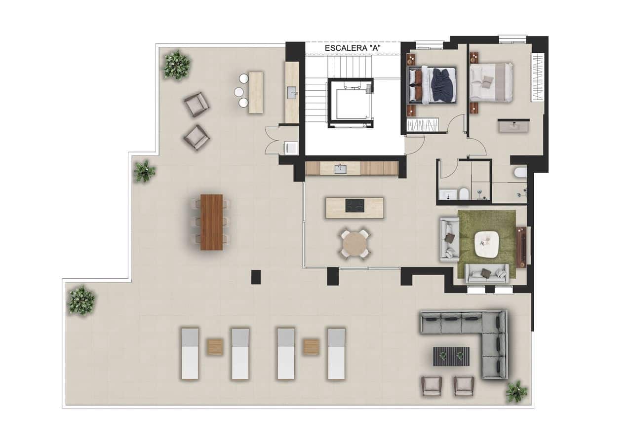 2 sovrum Takvåning till salu i La Sella med pool - 695 000 € (Ref: 9348963)