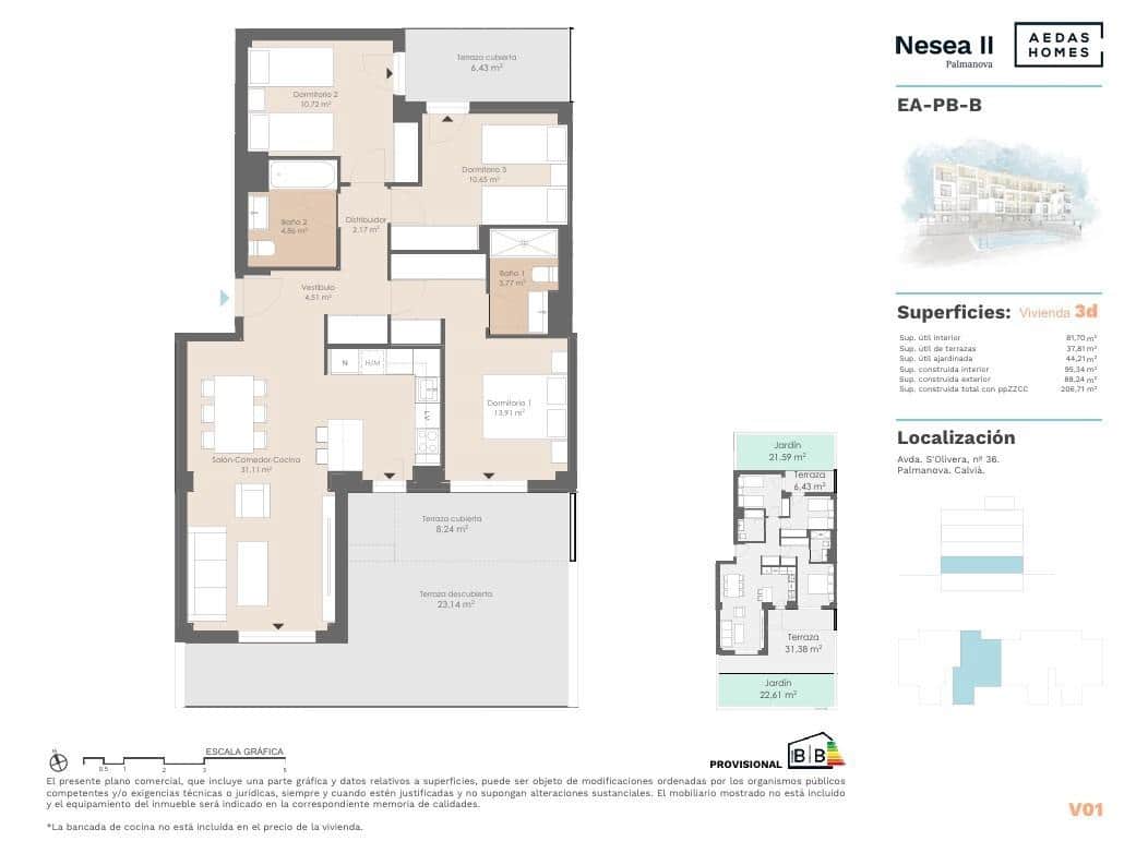 3 soverom Leilighet til salgs i Palmanova med svømmebasseng - € 755 000 (Ref: 9395929)