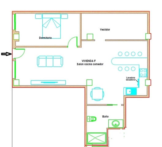 2 soverom Loft til salgs i Huelin, Málaga by - € 350 000 (Ref: 9564292)