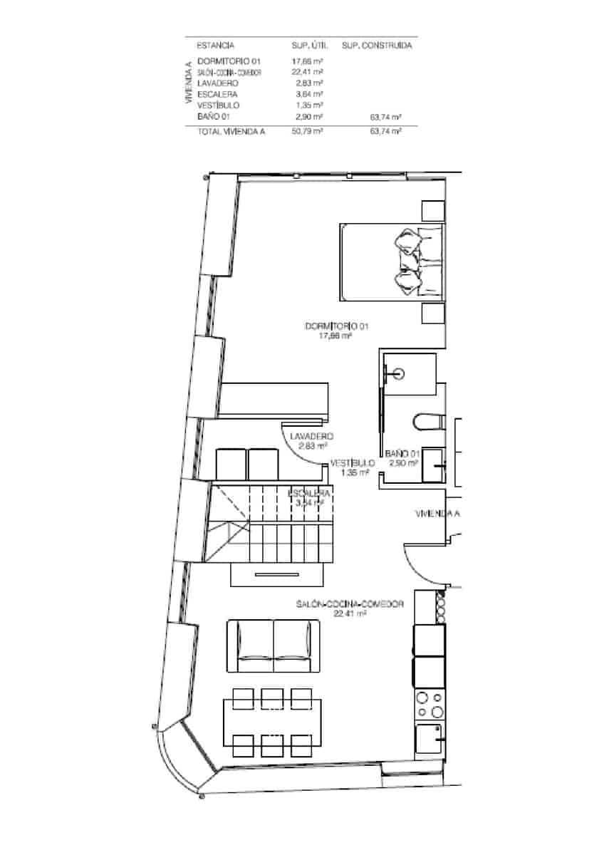 3 camera da letto Appartamento in vendita in A Coruna citta - 355.000 € (Rif: 9185796)