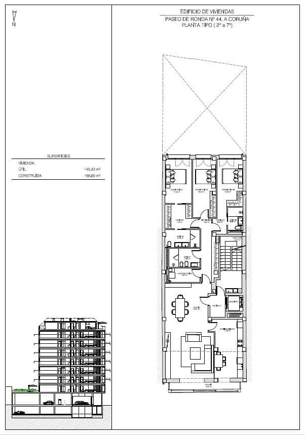 3 soveværelse Lejlighed til salg i A Coruna by med garage - € 999.000 (Ref: 9294268)