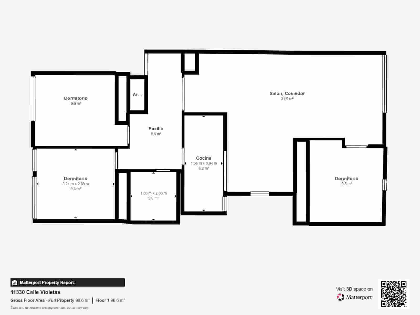 3 camera da letto Appartamento in vendita in A Coruna citta - 167.000 € (Rif: 9385473)