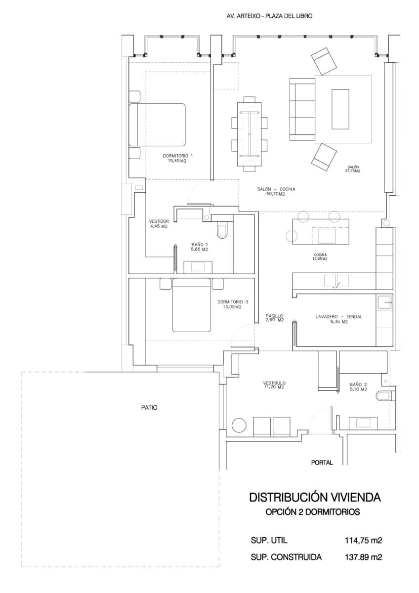 3 camera da letto Appartamento in vendita in A Coruna citta - 324.000 € (Rif: 9799413)