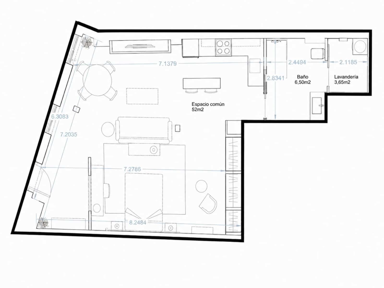 1 makuuhuone Ullakkoasunto myytävänä paikassa A Coruna kaupunki - 347 000 € (Ref: 9994358)