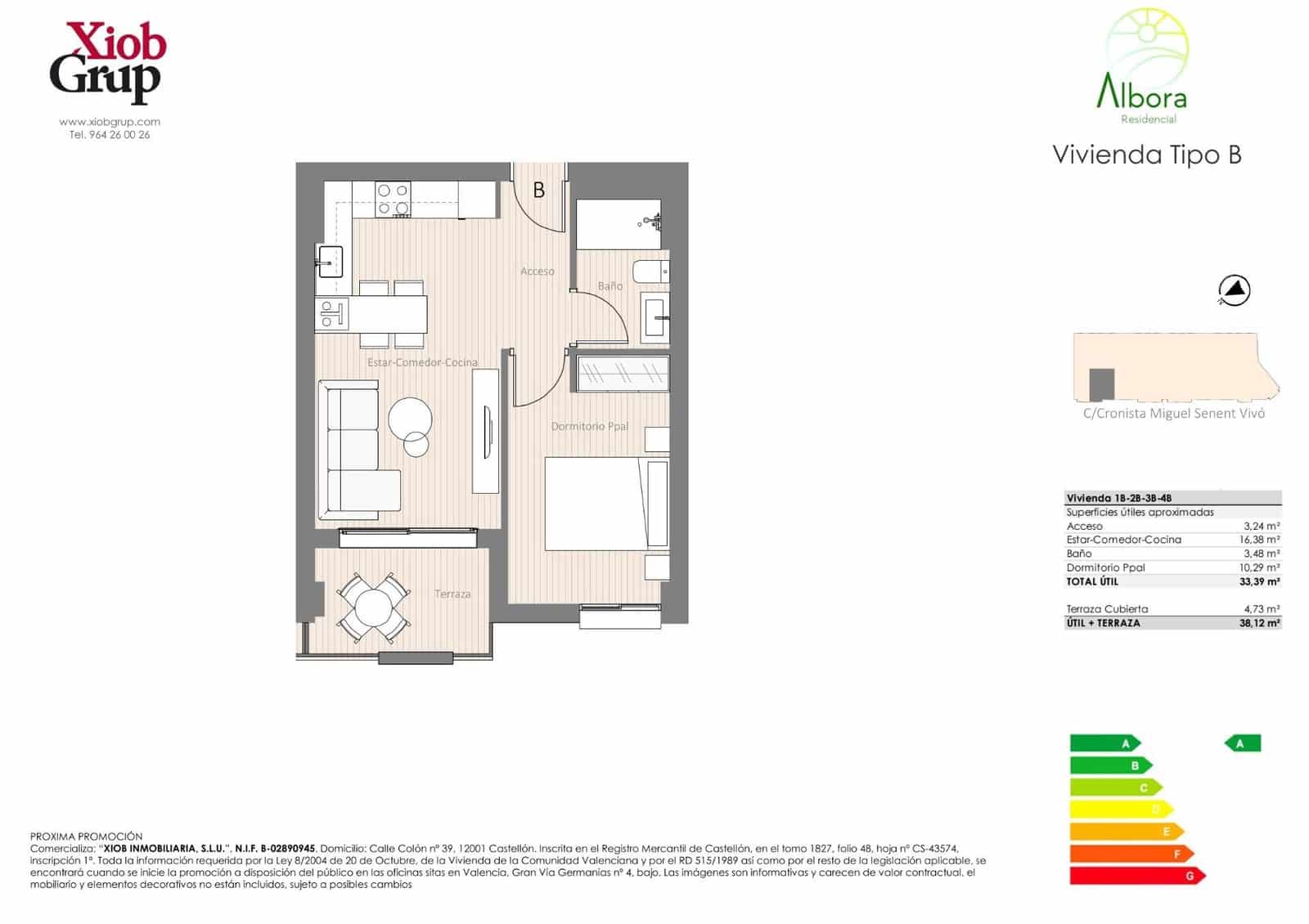 1 sypialnia Mieszkanie do wynajęcia w Alboraya / Alboraia - 1 050 € (Ref: 10059264)