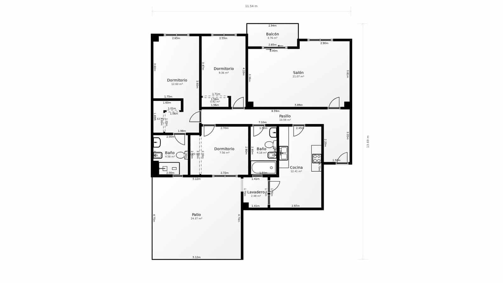 3 soveværelse Lejlighed til salg i Castello de la Plana - € 199.000 (Ref: 9226823)