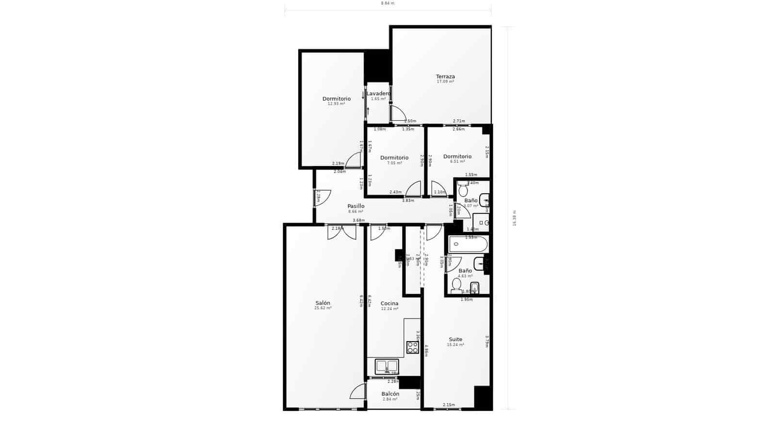 4 bedroom Flat for sale in Castello de la Plana - € 240,000 (Ref: 9403500)