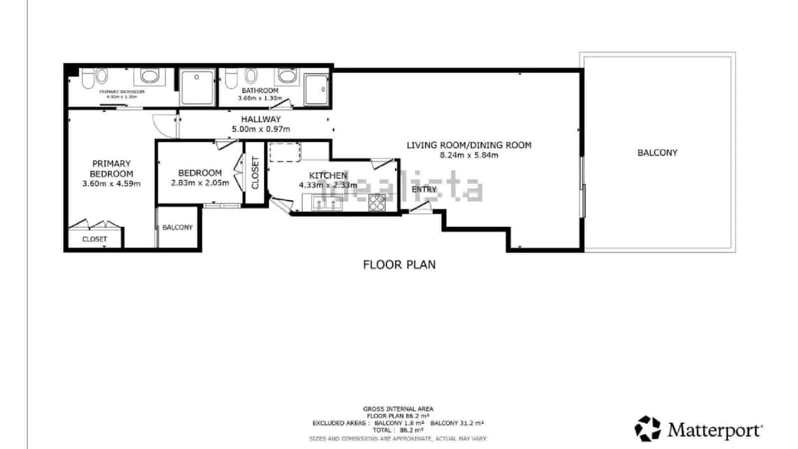 2 slaapkamer Penthouse te huur in Valencia stad - € 1.600 (Ref: 9417688)