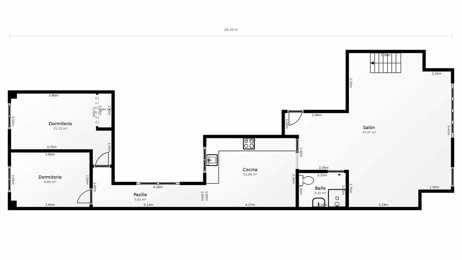 3 soveværelse Penthouse til salg i Castello de la Plana - € 240.000 (Ref: 9491522)