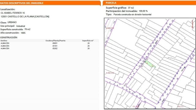 Terreno para Construção para venda em Centro, Castelló de la Plana - 35 000 € (Ref: 9806563)